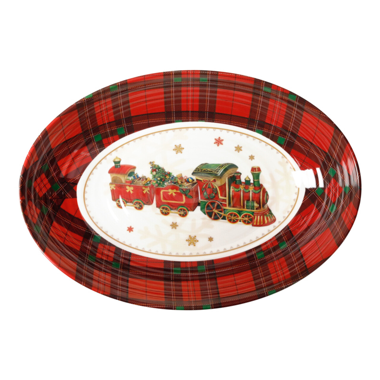 Platou servire, Christmas Oval, Brandani, 33x23x6.5 cm, melamina - imagine 4